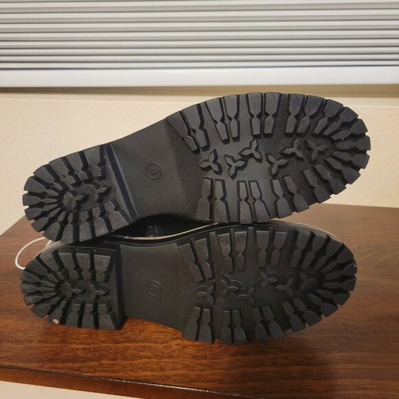 NWT a new day Black Lace-Up Boots with Brown Details Size 8 - Picture 6 of 9